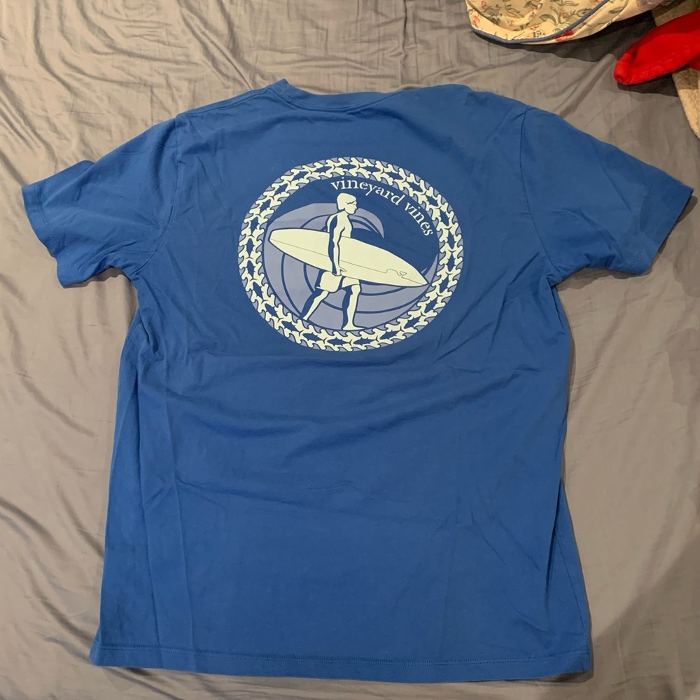 NWOT Vineyard Vines Blue Surfer Mens Small Shirt